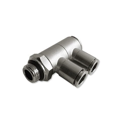 Doppio anello semplice girevole con asta