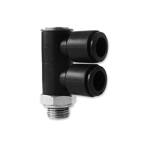 Doppio anello semplice girevole con asta