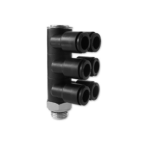 Triplo anello due vie girevole con asta